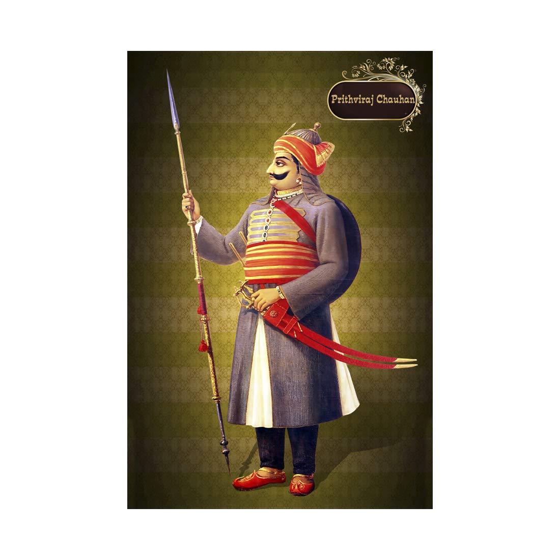 1100x1100 Pnf Decorative Art Print of Prithviraj Chauhan Wall Poster (12 inch X 18 inch, Rolled) (Leaders 12x18) : Amazon.in: Home & Kitchen