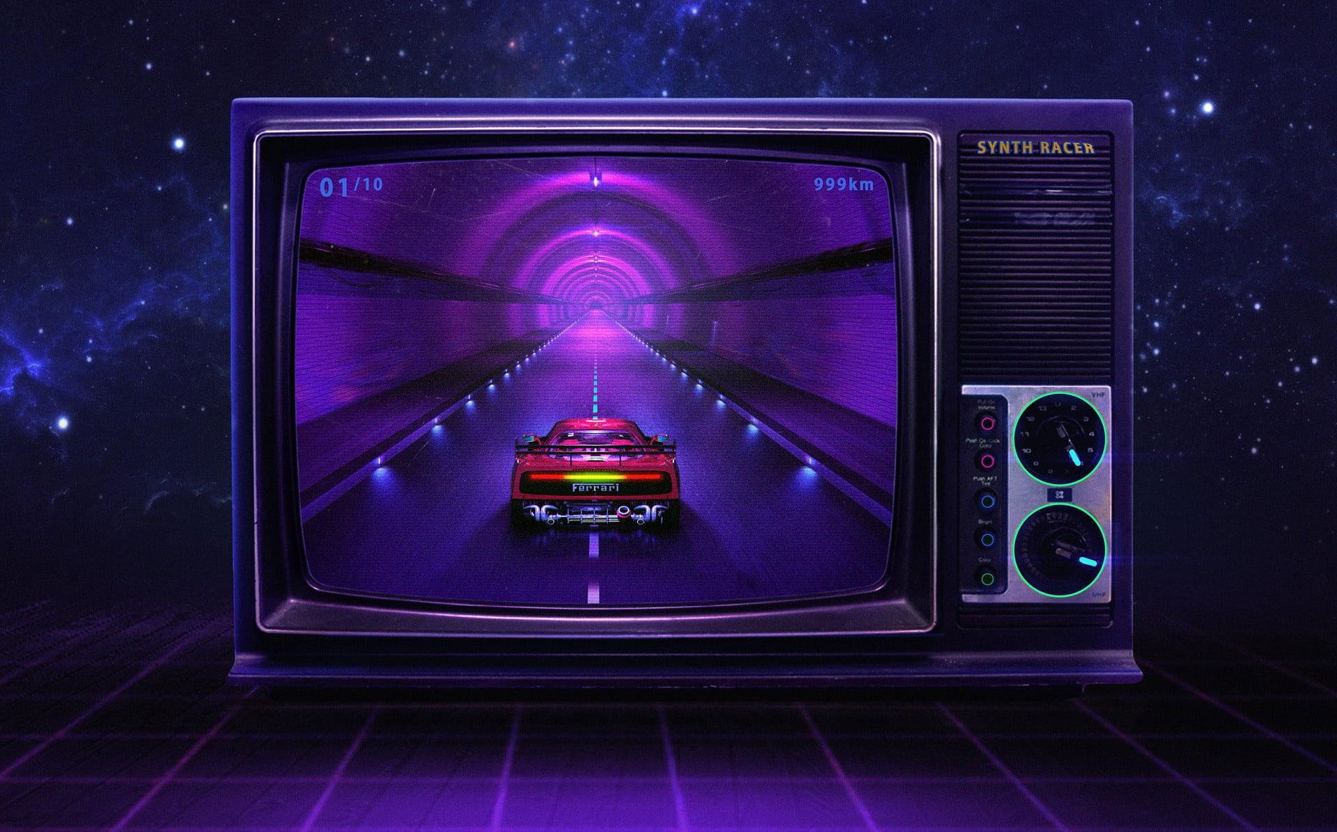 1920x1196 Music wallpaper, Style, Background, Ferrari, 80s, Neon, Illustration • Wallpaper For You HD Wallpaper For Desktop & Mobile