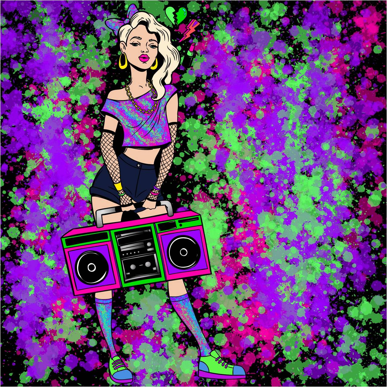 1280x1280 Download 80s HD Wallpaper and Background