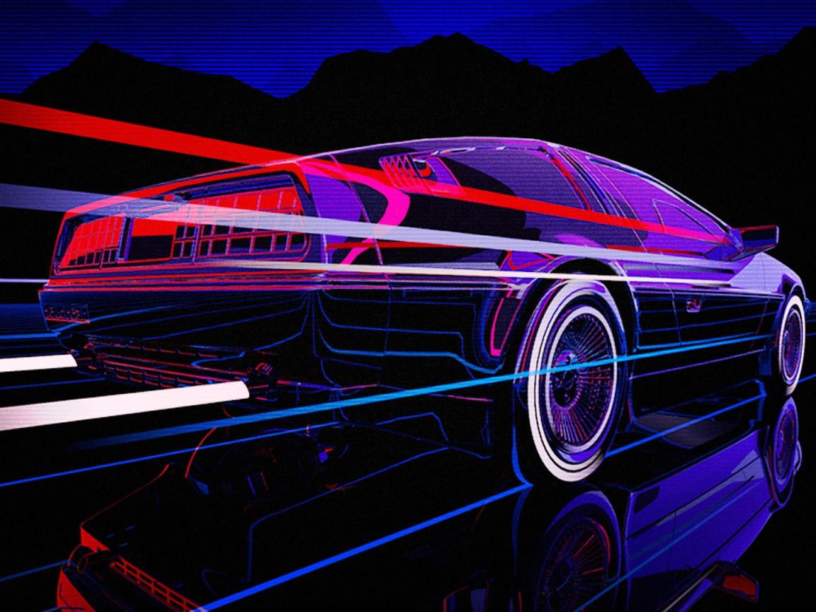 1152x864 Auto, Music, Machine, DeLorean DMC- 80s, Neon, 80's, Synth wallpaper • Wallpaper For You HD Wallpaper For Desktop & Mobile