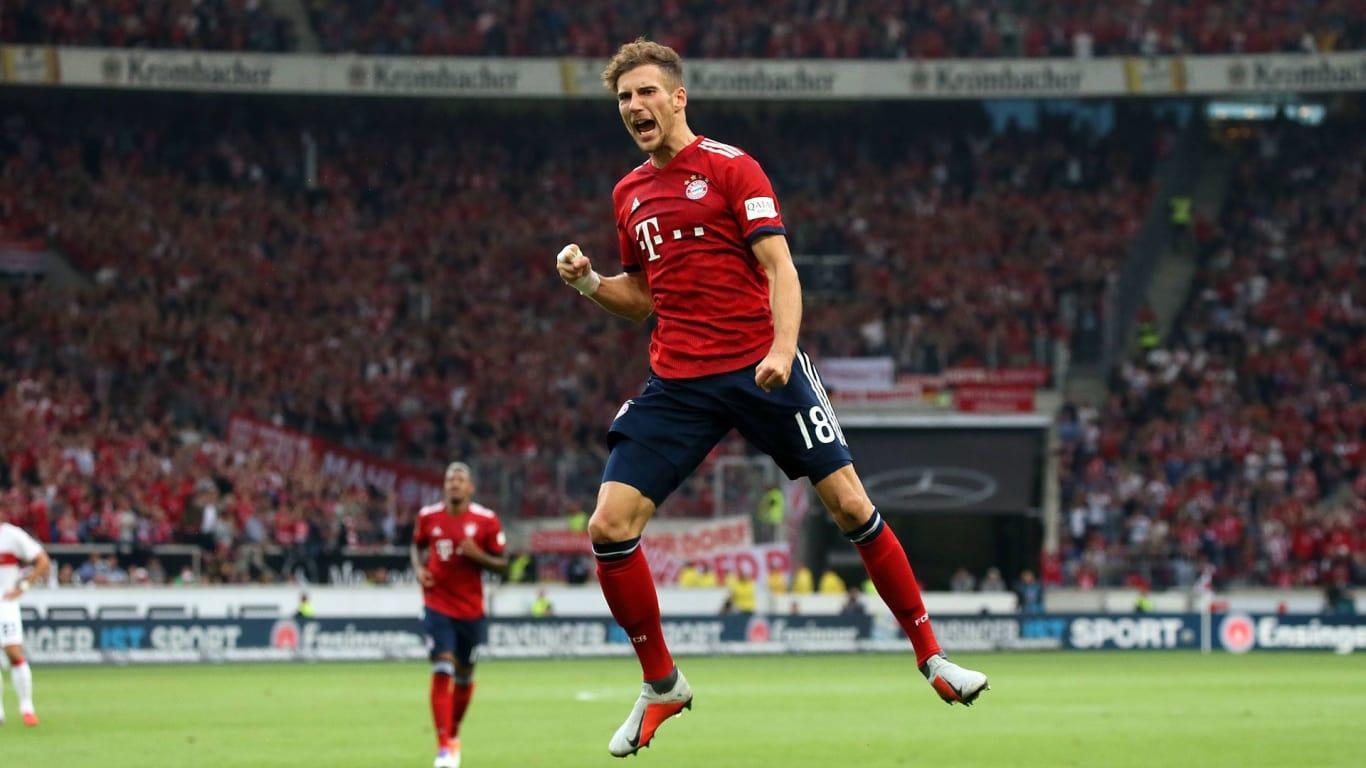 1366x768 Leon Goretzka Is On Cloud Nine After Scoring His First Goal For Bayern München As They Beat Stuttgart 3 0.: Soccerbanners