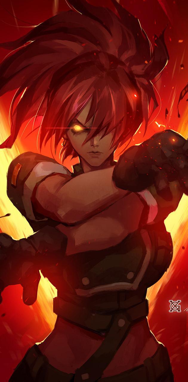 630x1280 Orochi Leona Heidern wallpaper