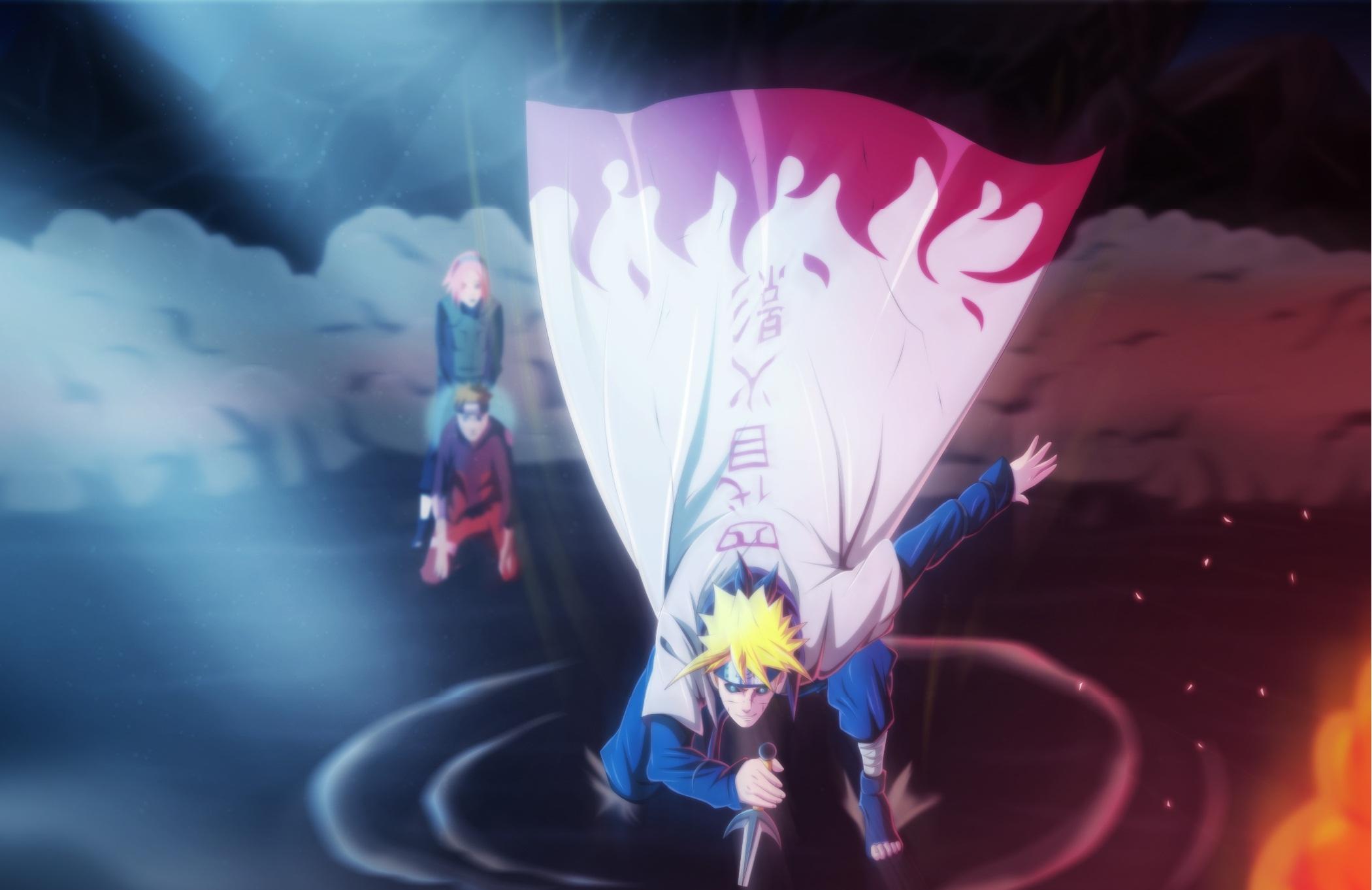 2100x1362 Sakura Haruno, Naruto Uzumaki, Minato Namikaze wallpaper