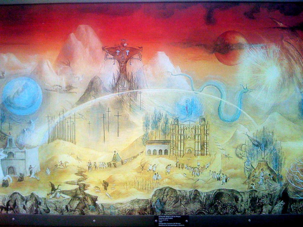 1024x768 El Mundo Magico de los Mayas. Pintura de Leonora Carrington