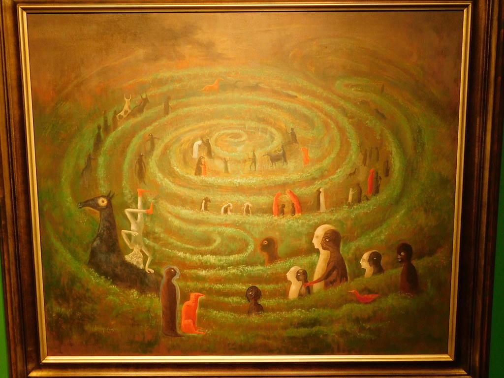 1024x768 El laberinto / The Labyrinth. By Leonora Carrington, 1