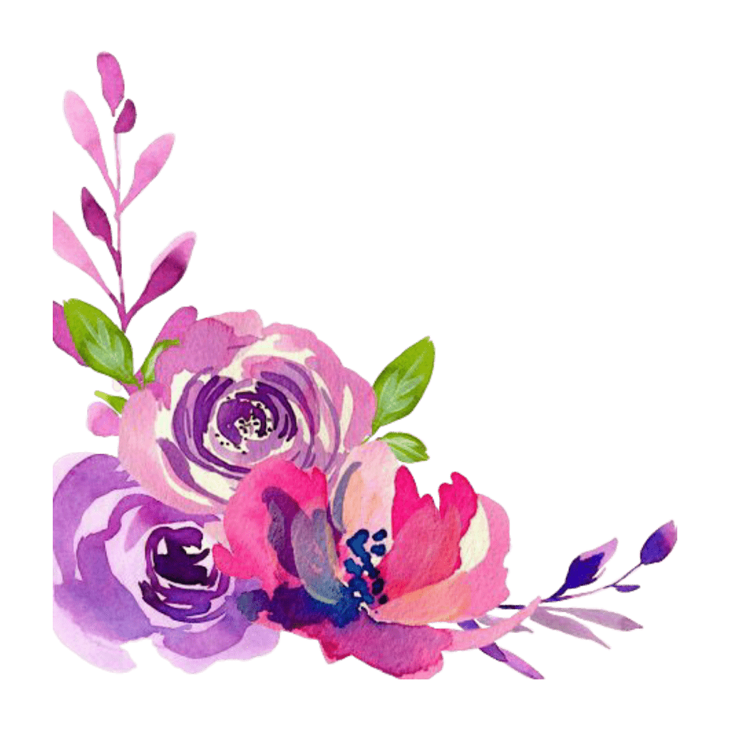1024x1024 Download Flower Border Wallpaper Desktop Watercolor Design Floral Clipart PNG Free