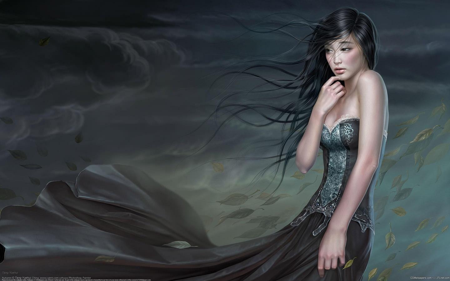 1440x900 FREE Women Paintings in PSD