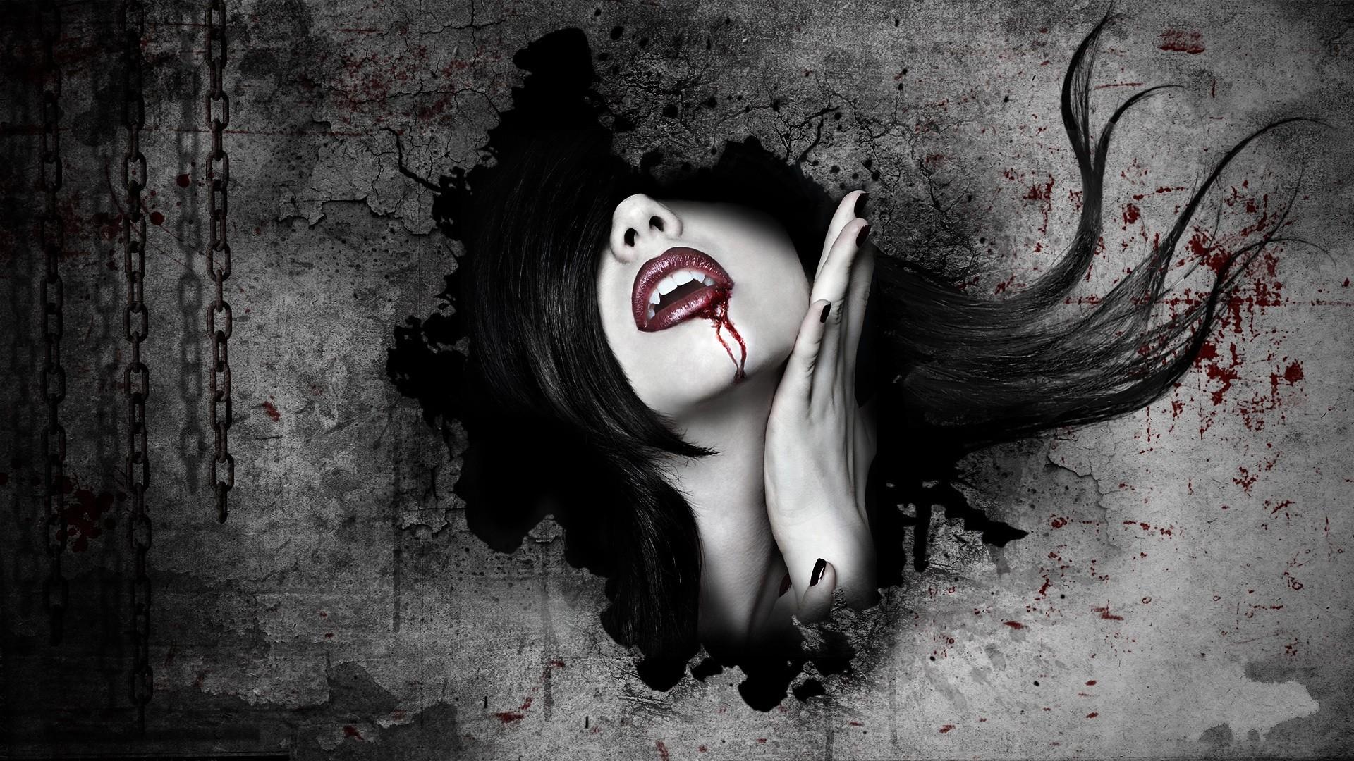 1920x1080 Download Wallpaper, Download 2560x1440 1920x1080 px art blood Dark face fantasy Gothic horror vampires women Wallpaper –Free Wallpaper Download