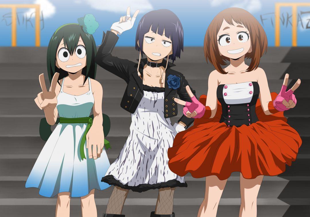 1080x757 My Hero Academia Uraraka And Tsuyu Wallpaper / iPhone HD Wallpaper Background Download (png / jpg) (2021)