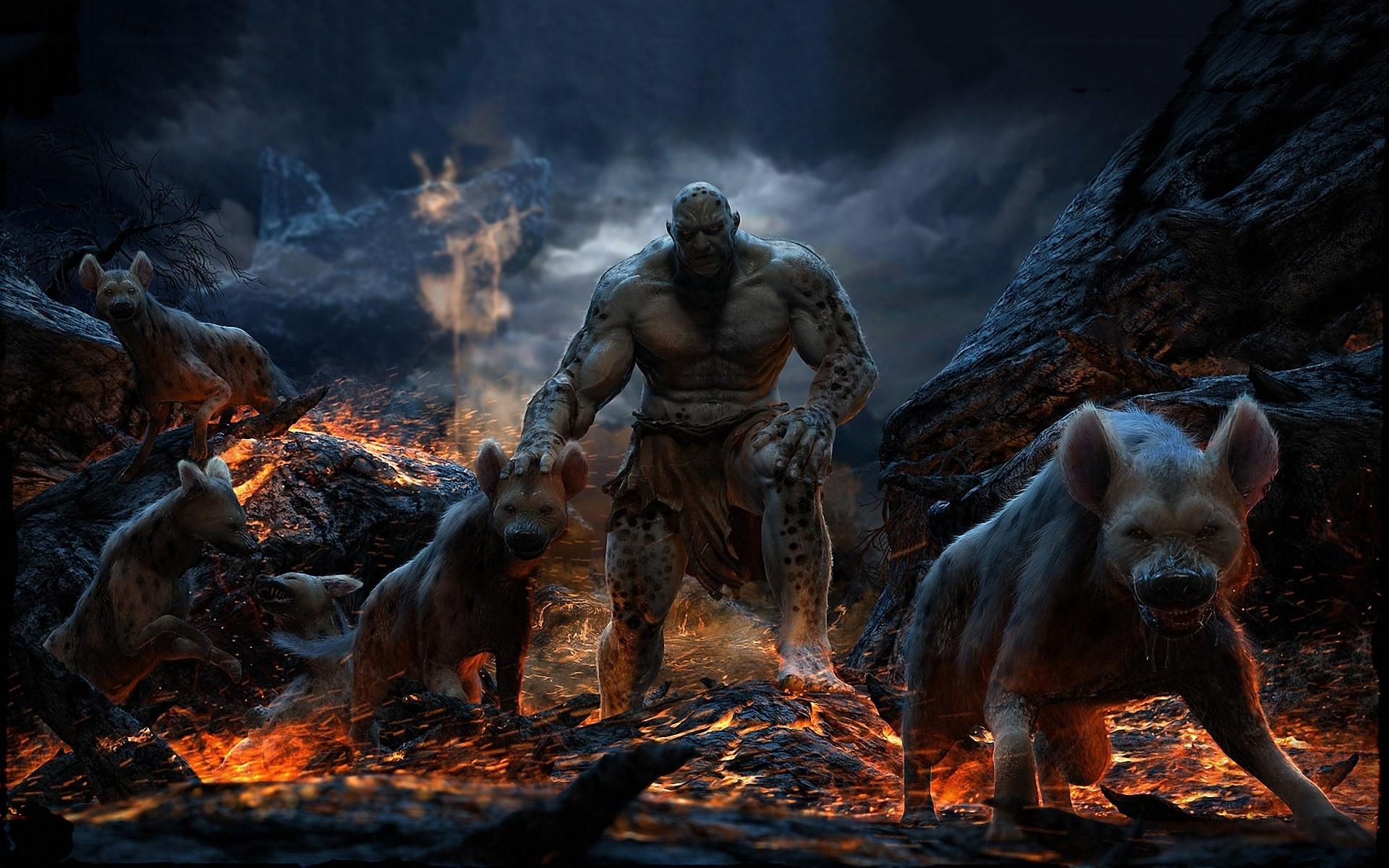 1920x1200 Dark lord morgoth vs fingolfin