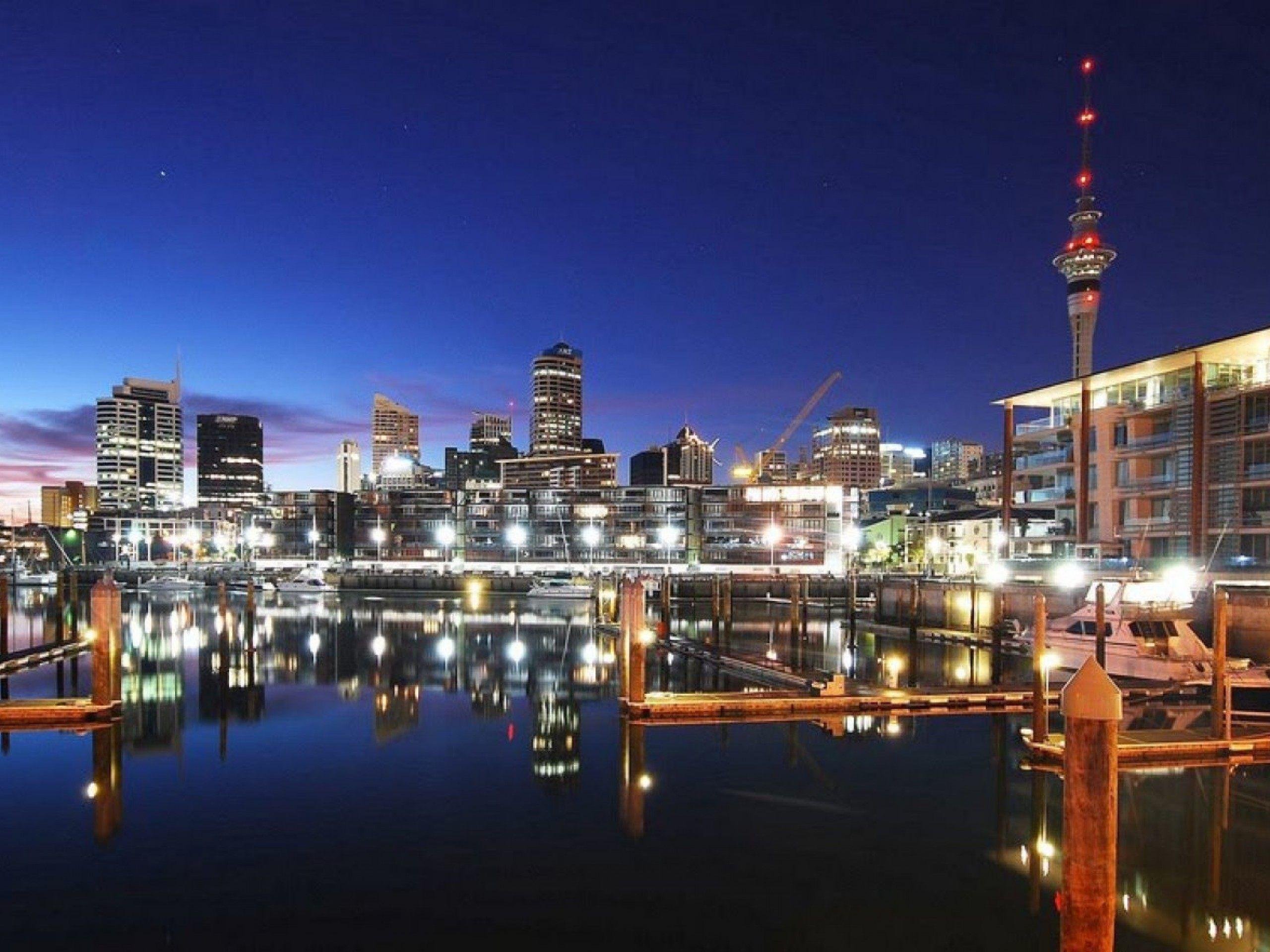 2560x1920 Viaduct Harbour At Night Auckland. Auckland City, City Wallpaper, City Travel