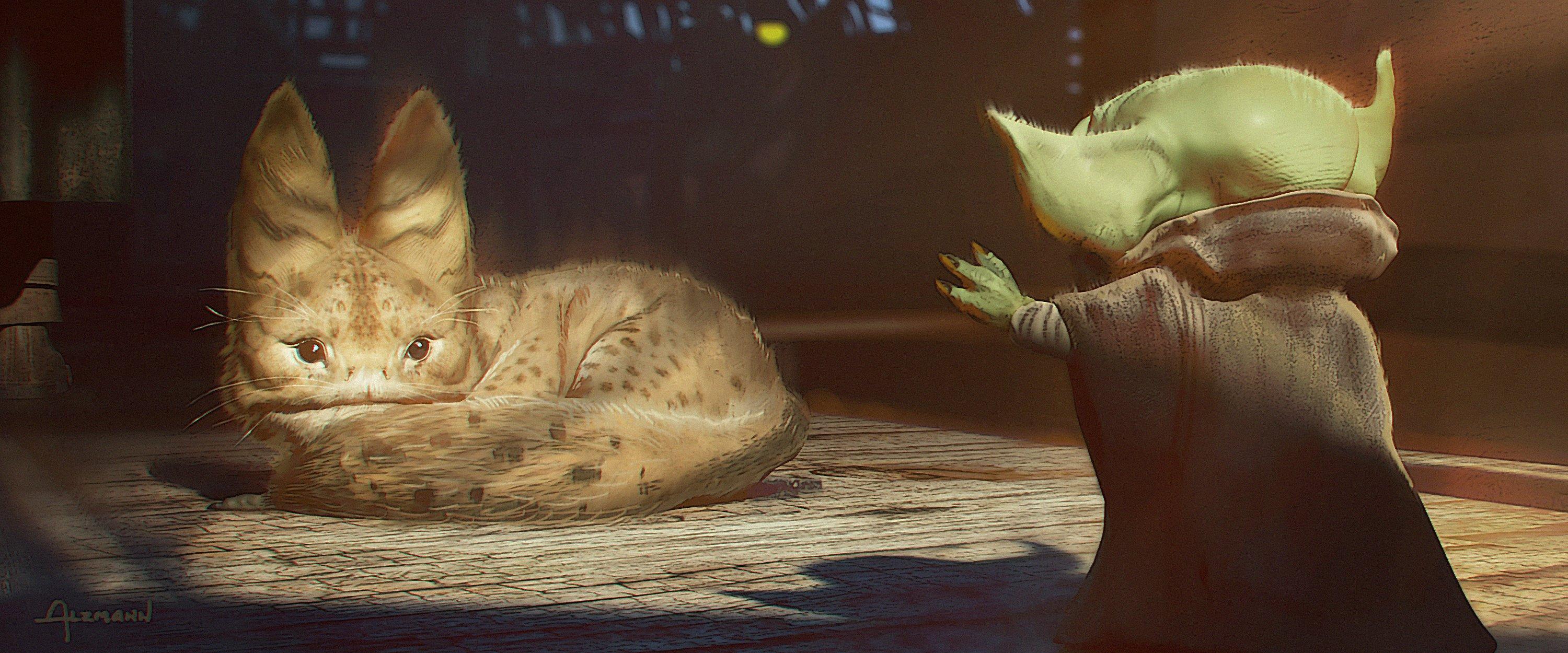 3000x1250 The Mandalorian Tv Series Concept Art Baby Yoda Wallpaper:3000x1250