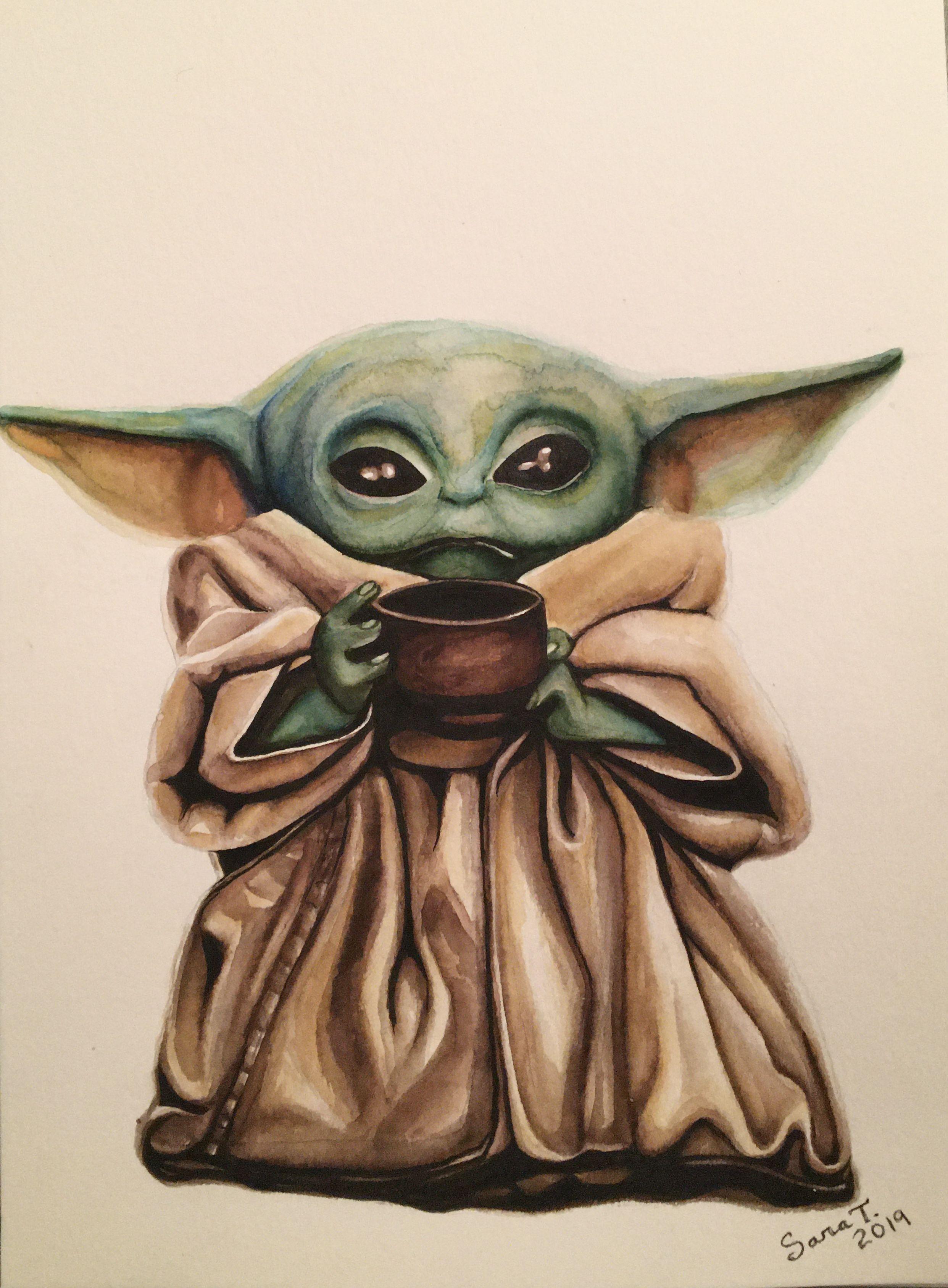 Baby Yoda Art Wallpapers Top Free Baby Yoda Art Backgrounds Wallpaperaccess