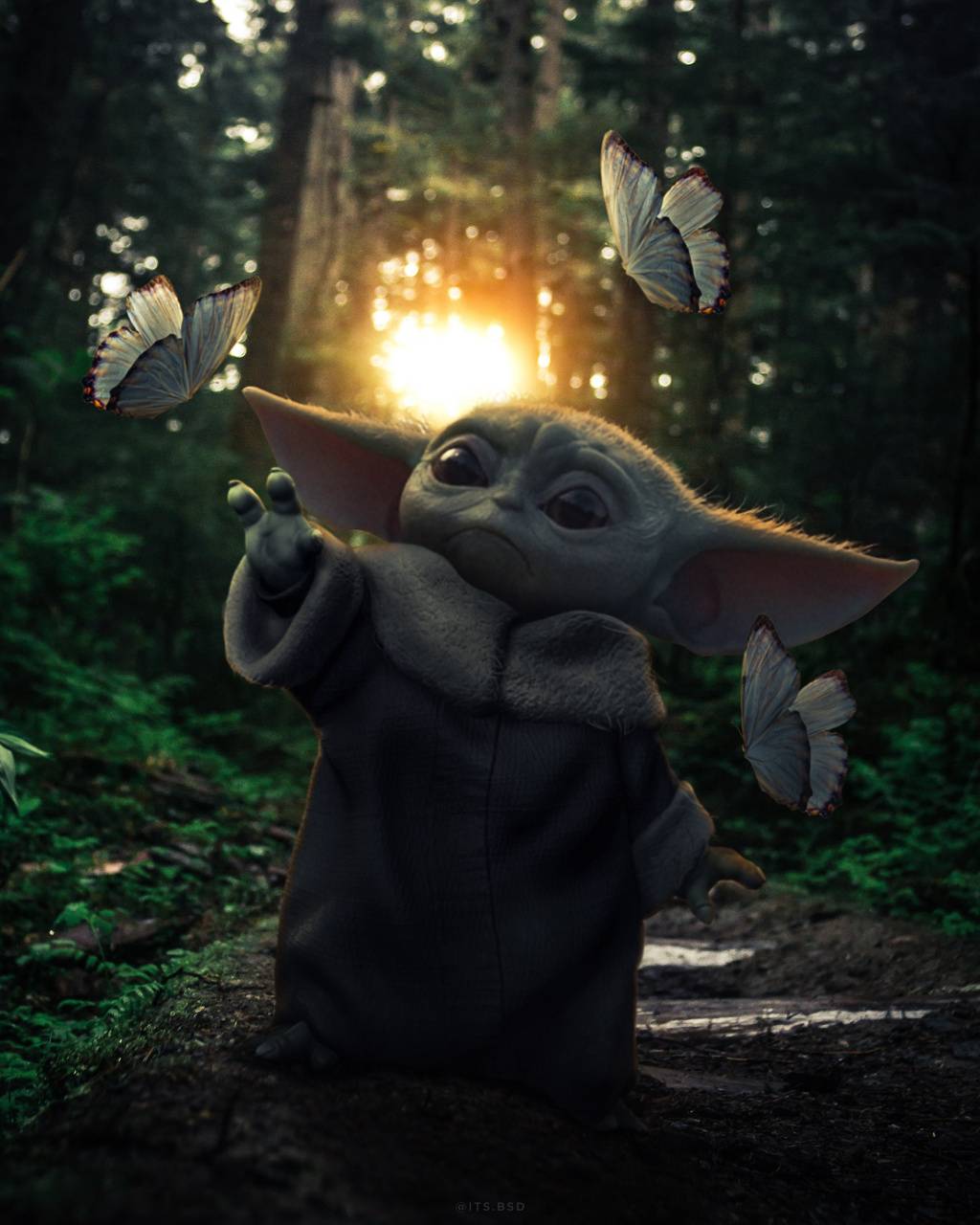 1024x1280 Baby Yoda Wallpaper