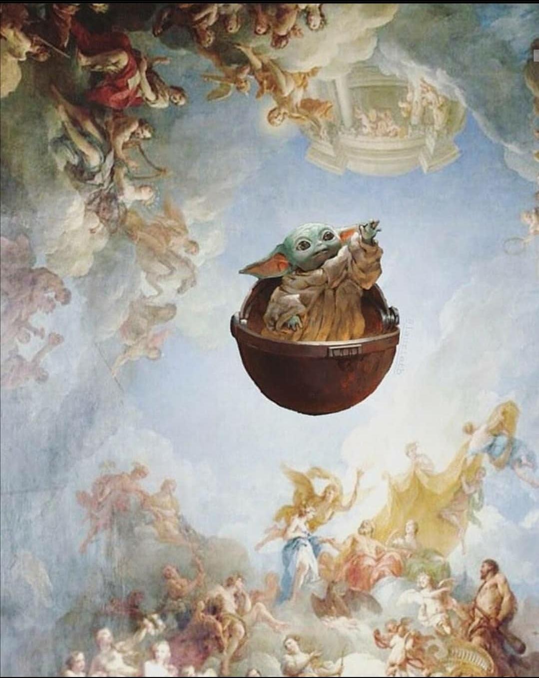 1079x1355 Modern art: BabyYoda