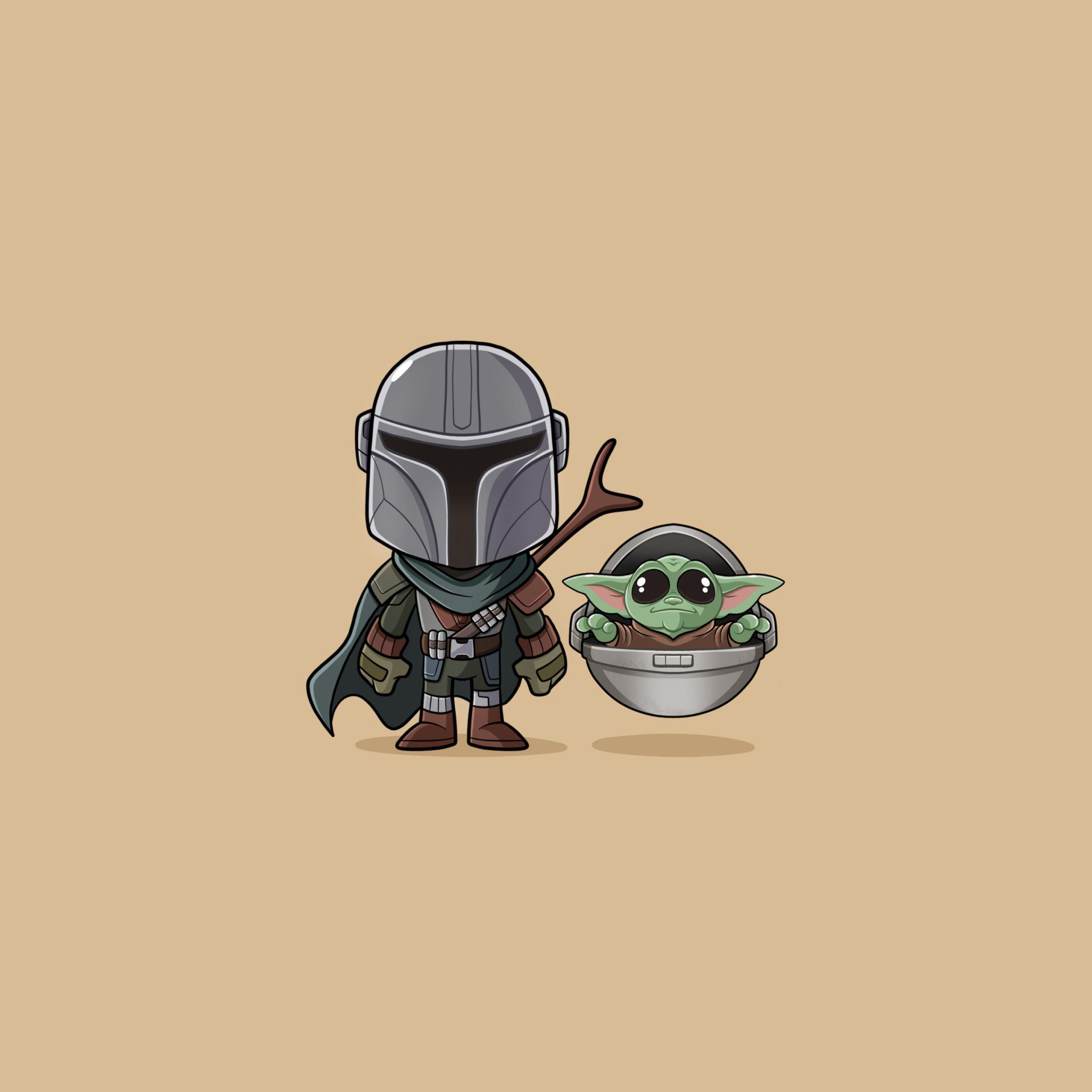 2560x2560 The Best 13 Chibi Baby Yoda Art