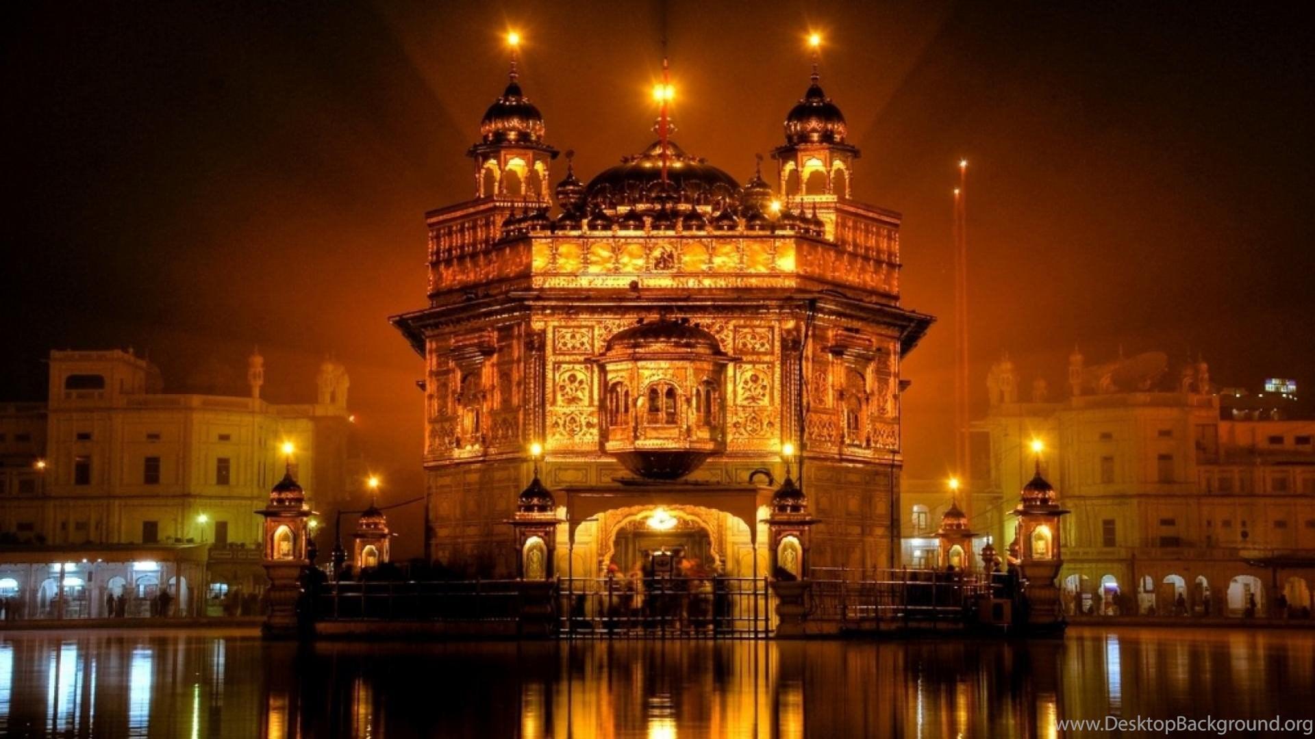 1920x1080 The Golden Temple At Night In Amritsar India Wallpaper. Desktop Background