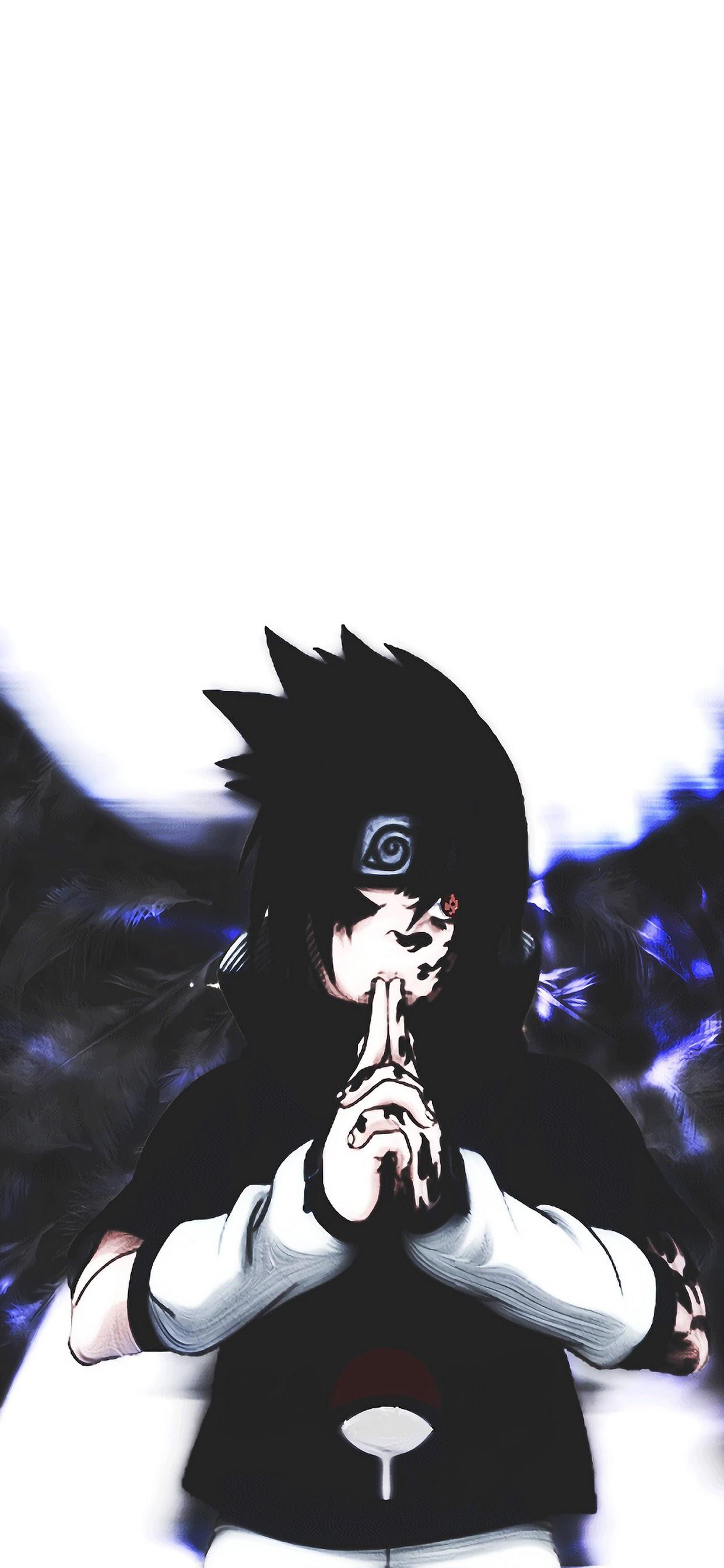 1242x2688 Sasuke Uchiha Curse Mark 4K Wallpaper