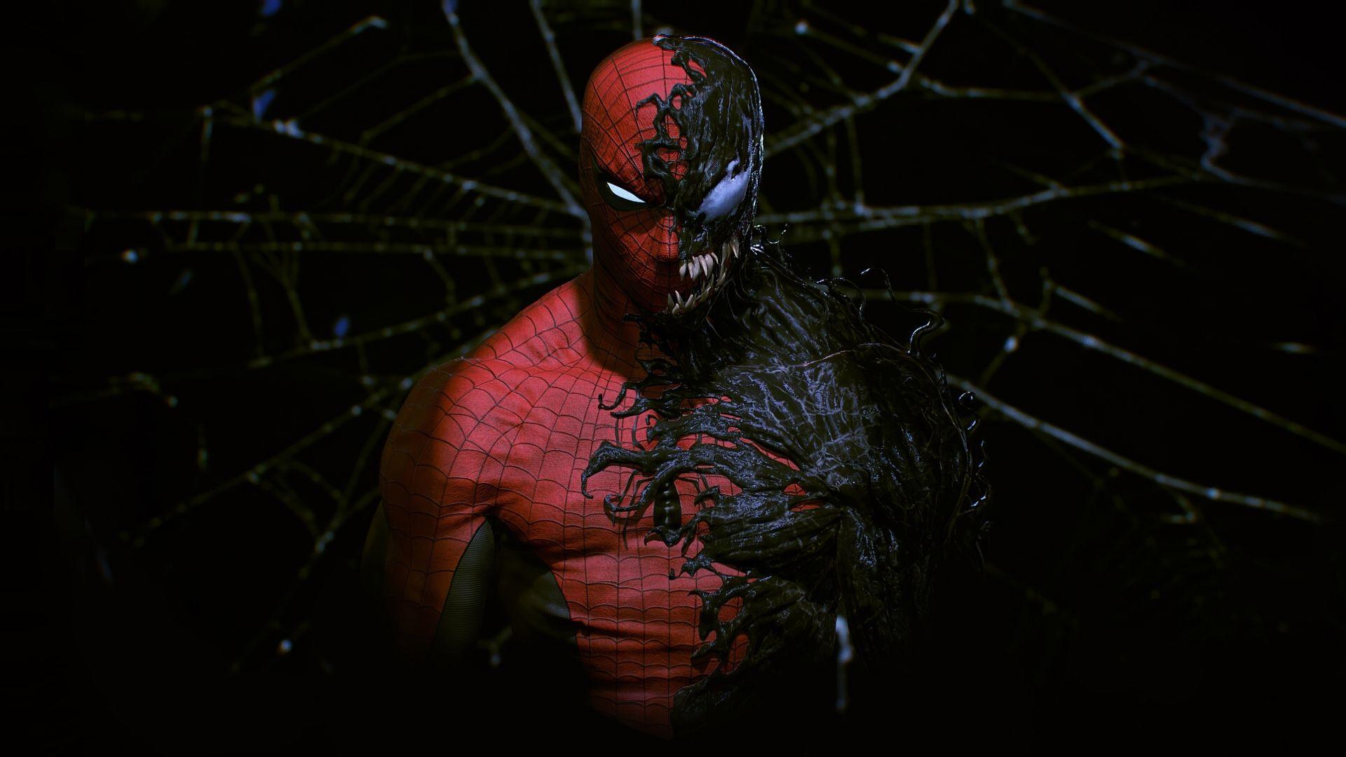 1920x1080 Desktop Wallpaper Spider Man Inside Venom, Art, HD Image, Picture, Background, 784e2d