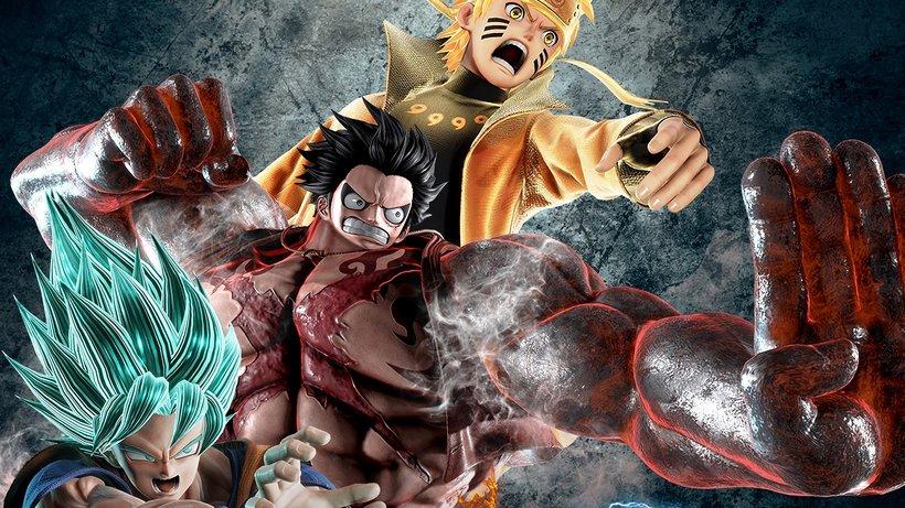820x461 Jump Force Goku Super Saiyan Blue Luffy Boundman Naruto Six Paths Sage 4K