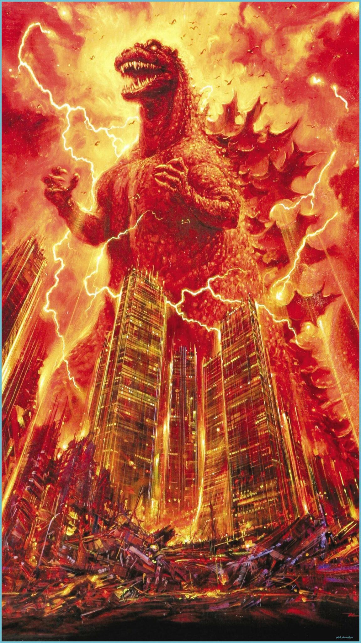 1151x2048 Fire Godzilla Phone Wallpaper Phone Wallpaper