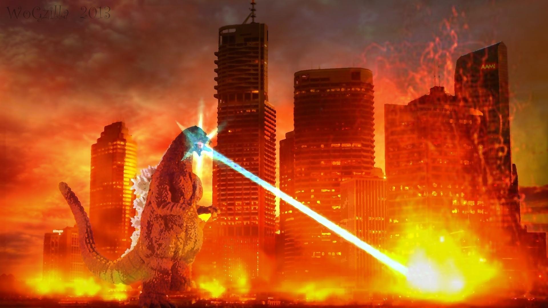 1920x1080 godzilla, Sci fi, Fantasy, Action, Dinosaur, Monster, Battle, Apocalyptic, Fire, City, Ff Wallpaper HD / Desktop and Mobile Background