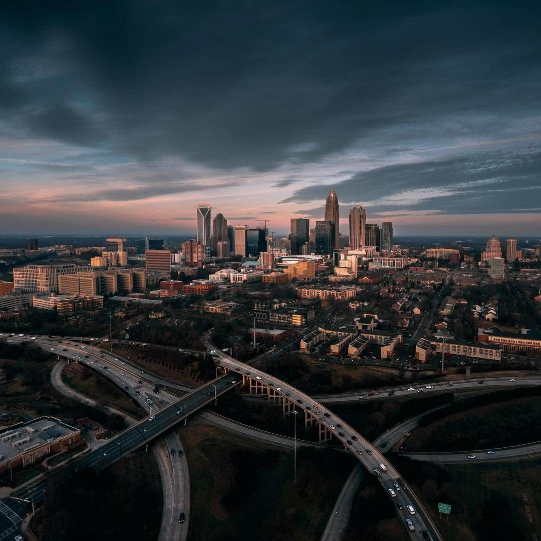 1080x1080 North Carolina, Charlotte skyline picture. City aesthetic, Skyline picture, North carolina travel