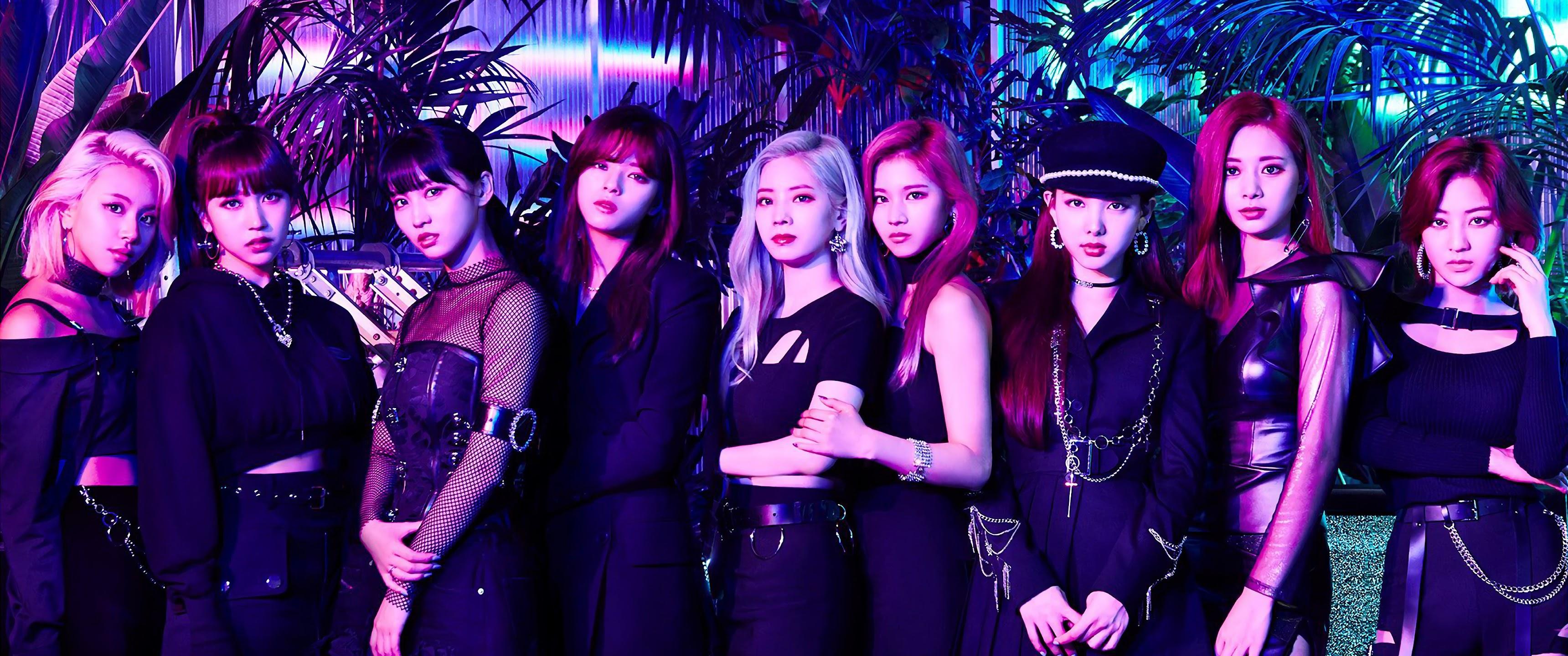 3440x1440 TWICE Breakthrough Members 4K Wallpaper