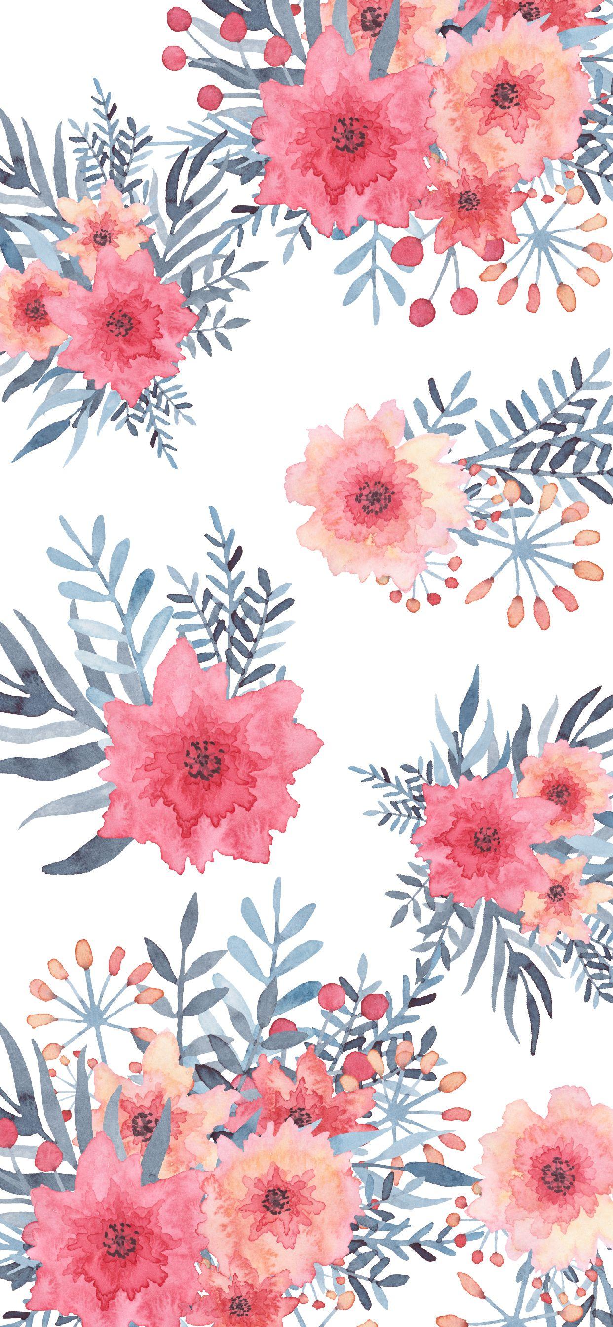 1242x2688 Cute Floral Spring iPhone Wallpaper and Background. Spring wallpaper, Flower background wallpaper, Watercolor floral wallpaper