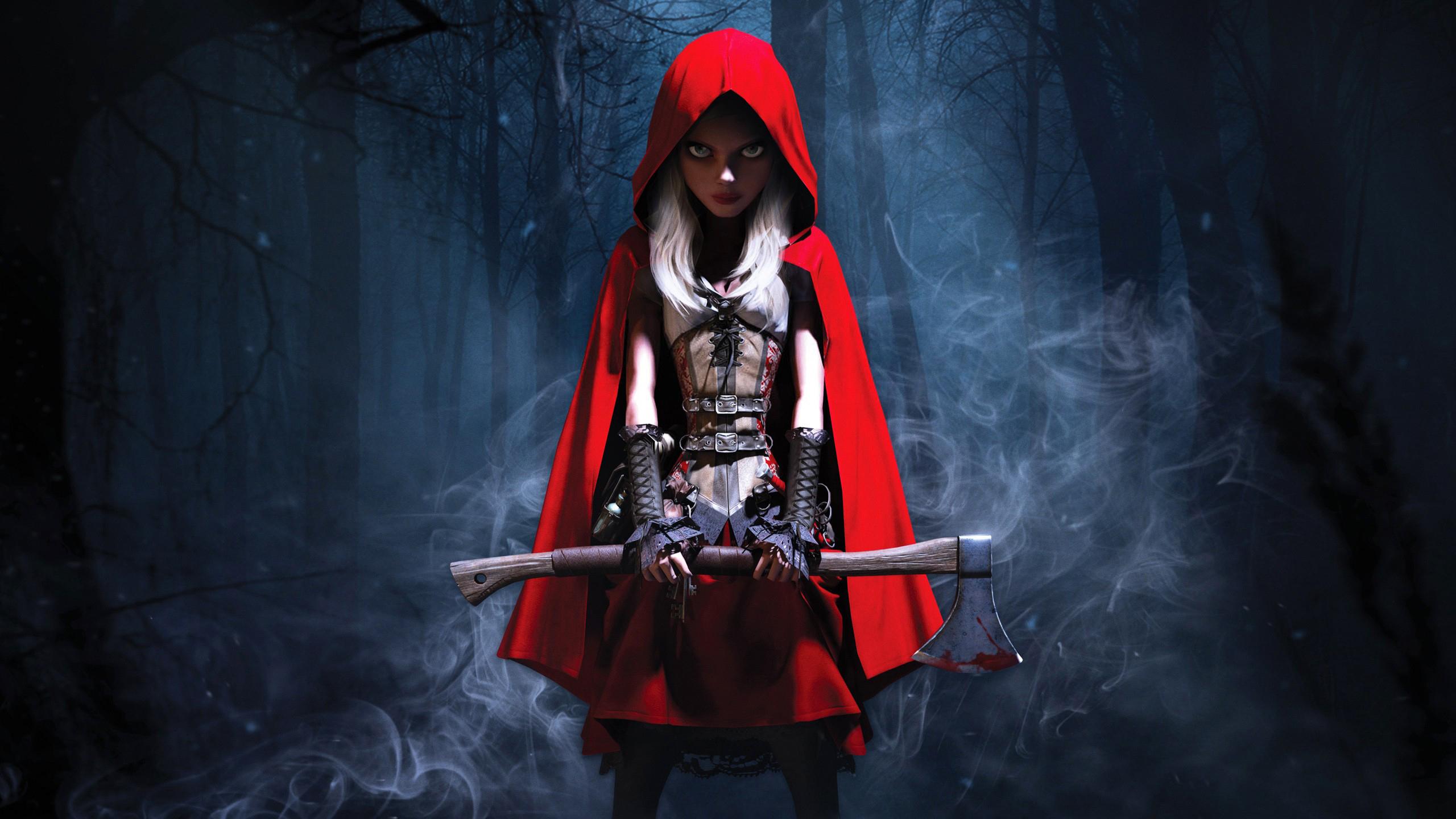 2560x1440 Red Riding Hood HD wallpaper