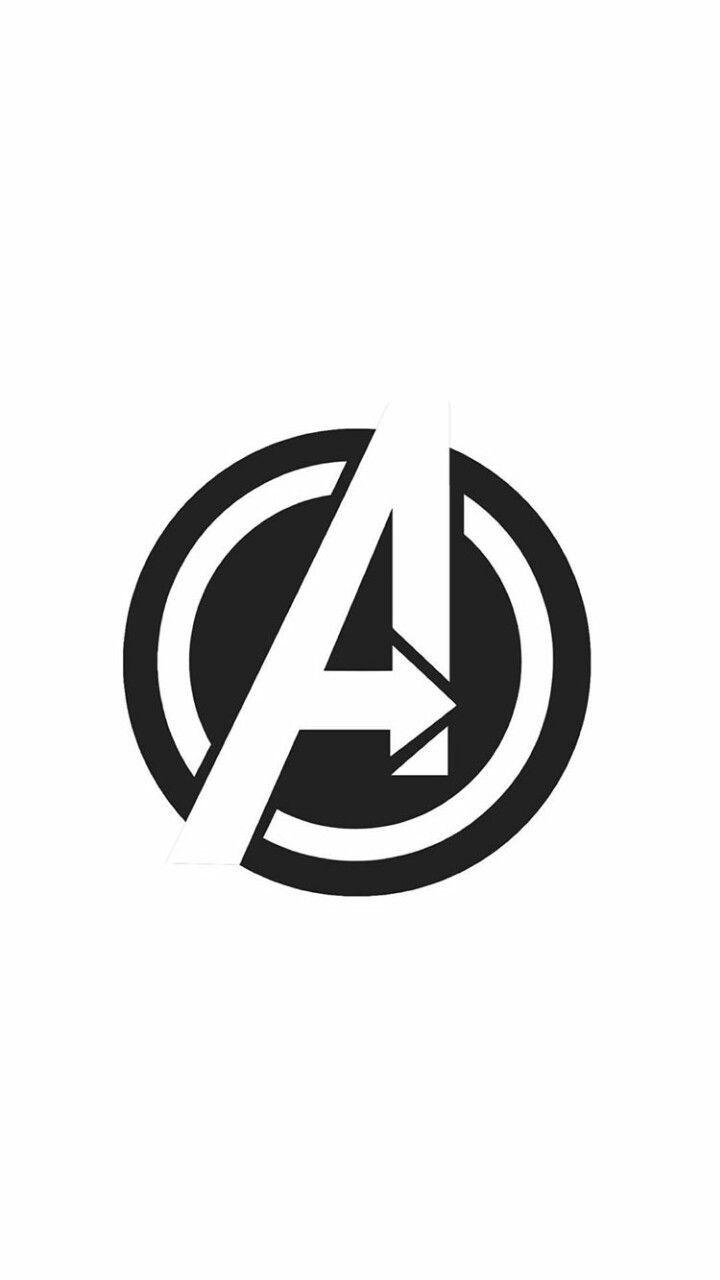 720x1280 The Avengers Black and White Logo