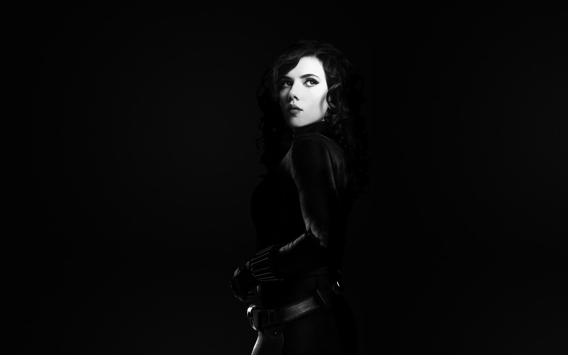 1920x1200 Wallpaper Scarlett Johansson Bw Avengers Black Widow • Wallpaper For You HD Wallpaper For Desktop & Mobile
