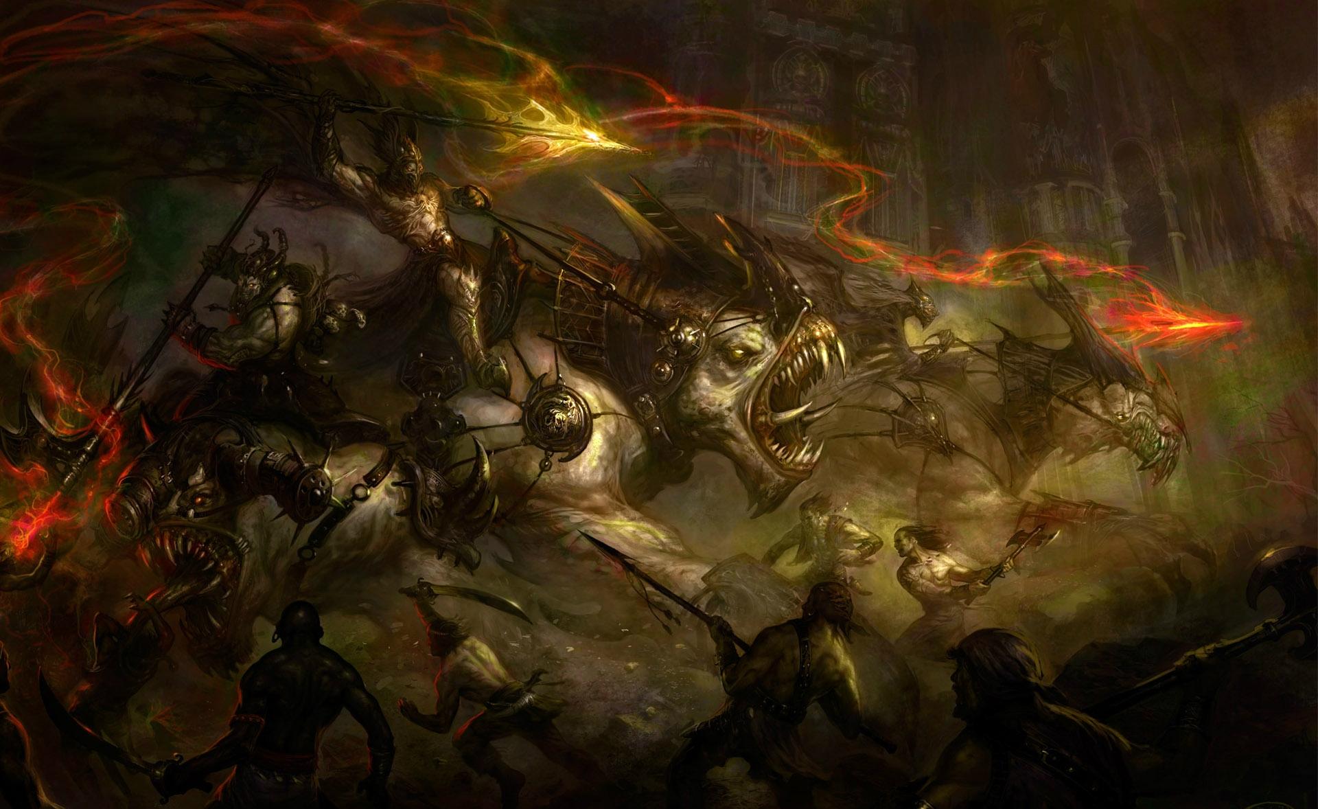 1920x1178 Fantasy Battle HD Wallpaper