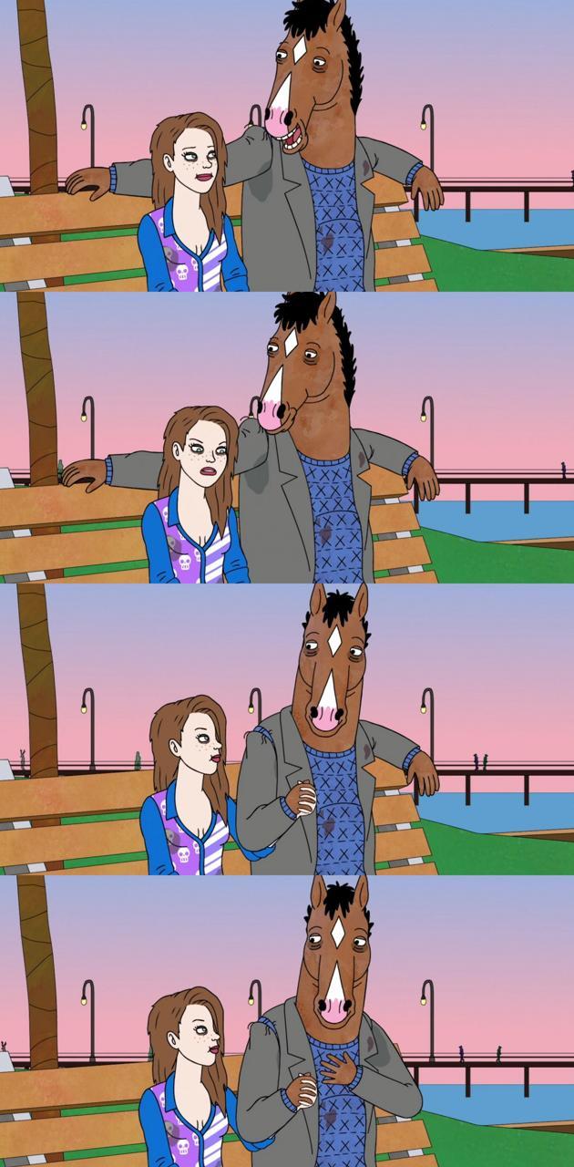 630x1280 BoJack and Sarah wallpaper