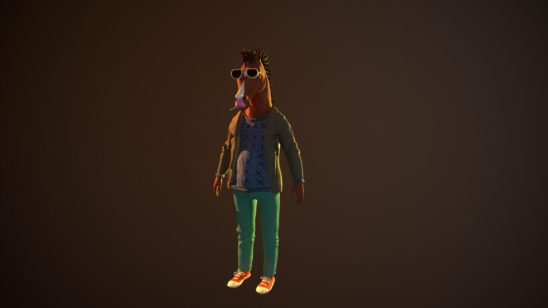 1920x1080 Bojack Horseman Fan Art, Matheus Ferrão