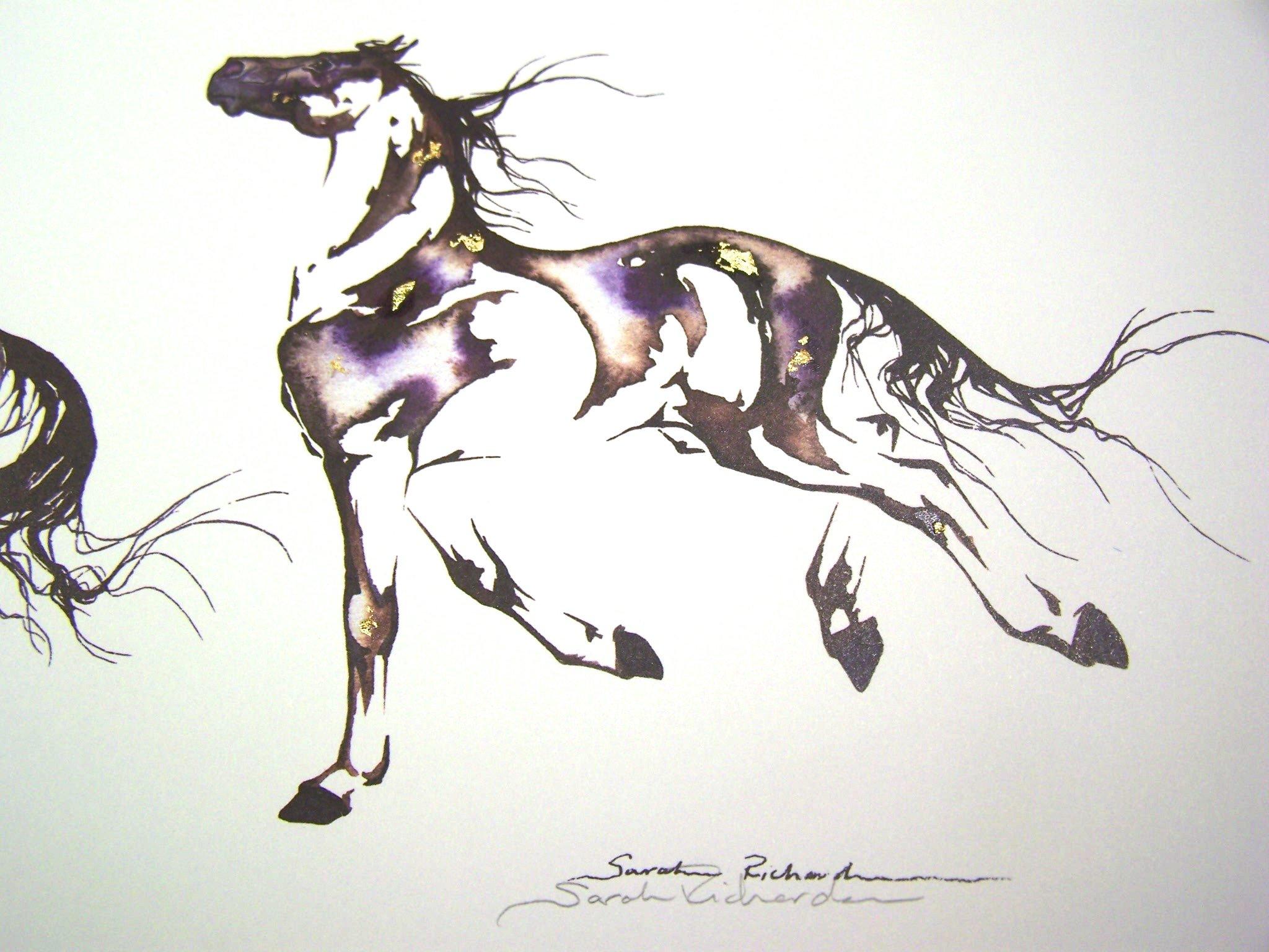 2048x1536 Drums on the Mesa (framed) Lynn Richards custom equine art, drinkware, and clothing