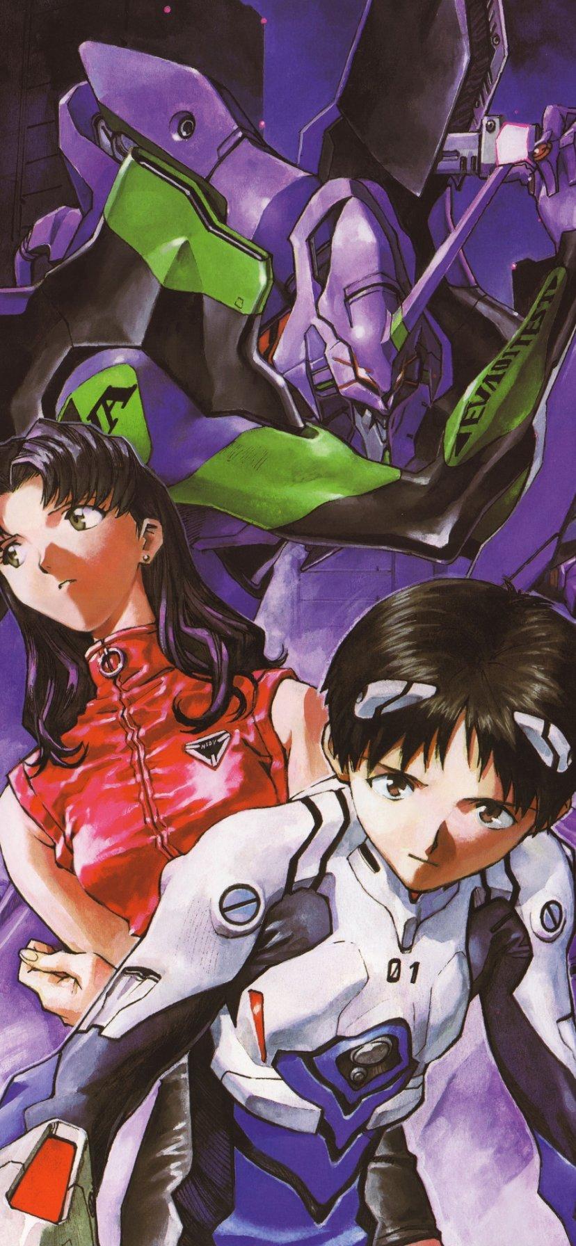 828x1792 Misato Katsuragi and Shinji Ikari iPhone 11 828x1792 wallpaper