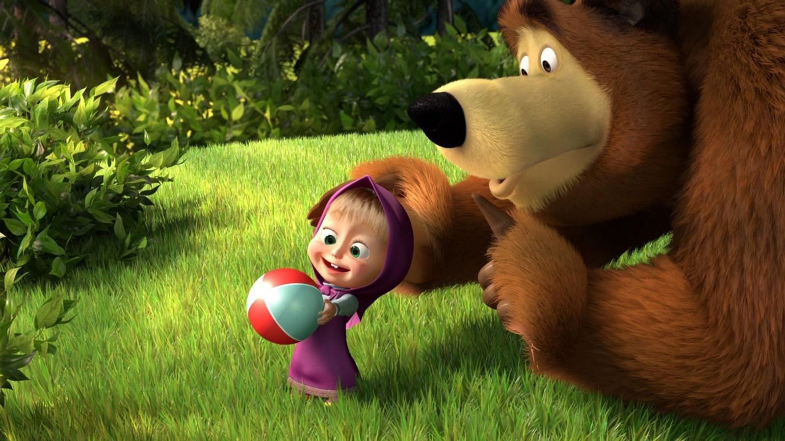 1600x900 masha and the bear HD wallpaper, Background