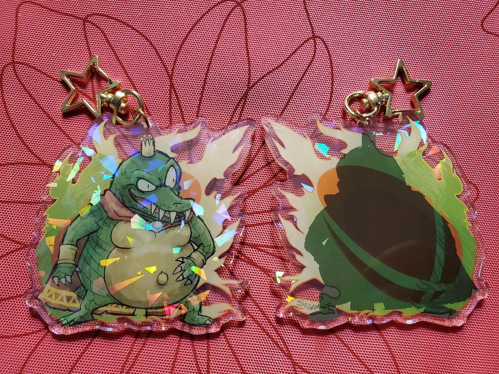 1024x768 King K. Rool Holographic Acrylic Keychain
