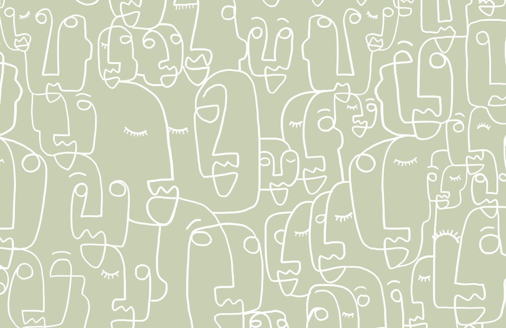 Free and customizable sage green wallpaper templates