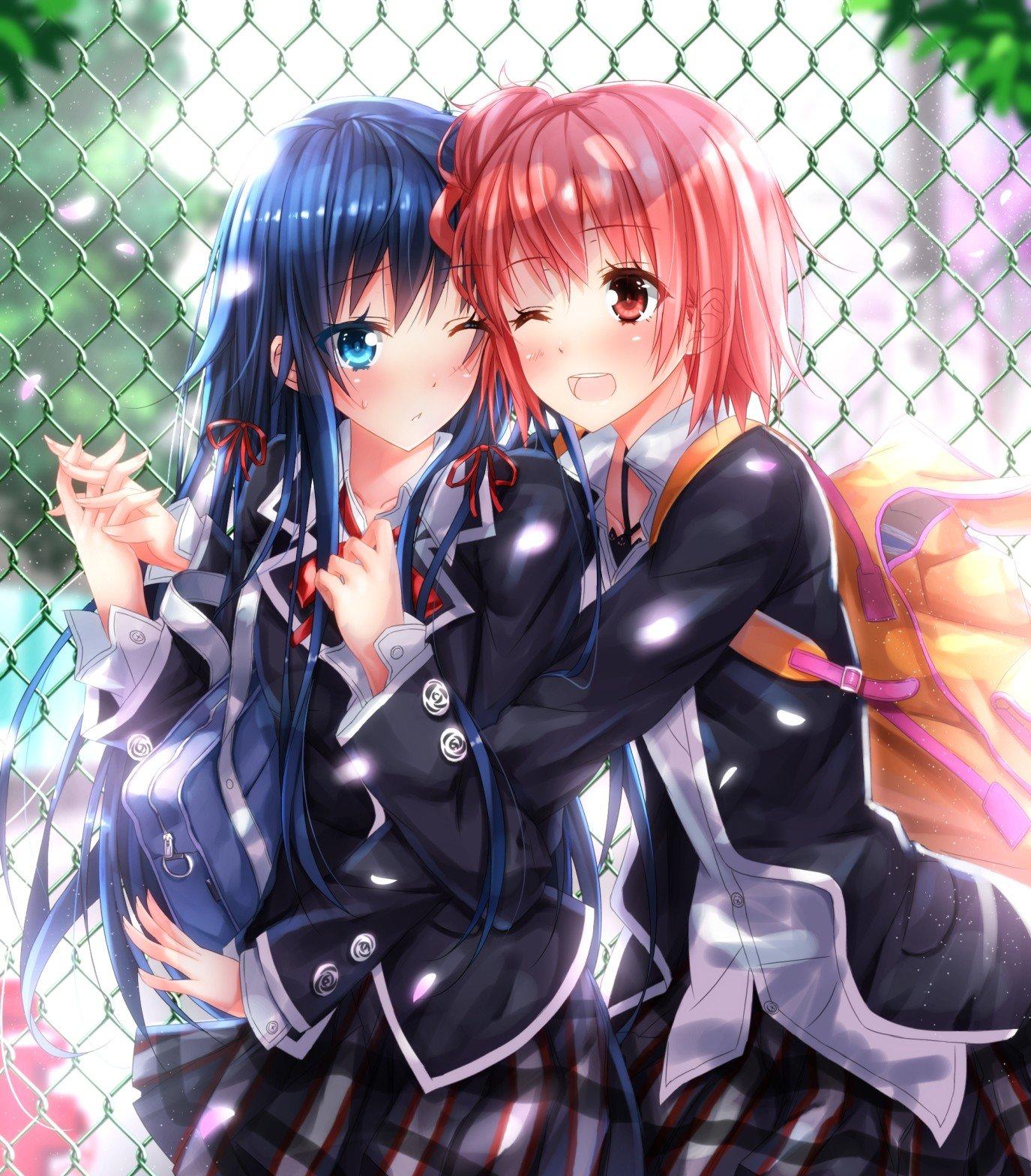 1375x1568 school uniform, Swordsouls, Yahari Ore no Seishun Love Comedy wa Machigatteiru, Yuigahama Yui, Yukinoshita Yukino Wallpaper HD / Desktop and Mobile Background