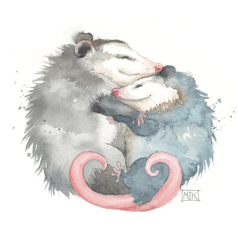 1000x999 Possum Love Print, Gift for Her, Possums Hugging Print, Gift for Mom, Nursery Gifts, Mom and Baby Print, Possum Mom Opossum Art,. Baby possum, Awesome possum, Possum