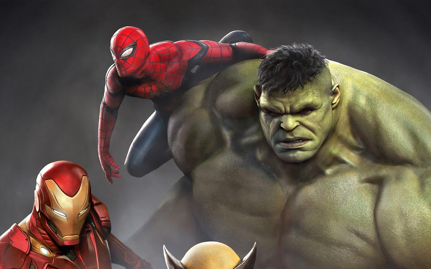 1440x900 Iron Man Hulk Spiderman Wolverine 4k 1440x900 Resolution HD 4k Wallpaper, Image, Background, Photo and Picture