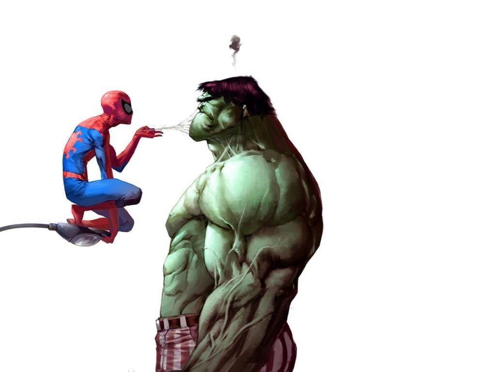 1024x768 Spider Man And Incredible Hulk Wallpaper #spider Spiderman Vs Hulk Hulk (film) P #wallpaper #hd. Spiderman Comic, Incredible Hulk Wallpaper, Spiderman Vs Hulk