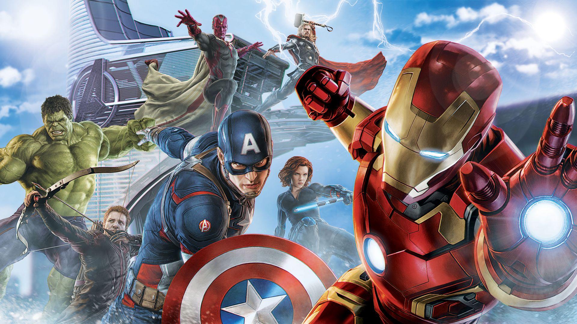 1920x1080 Desktop Wallpaper Avengers, Iron Man, Captain America, Hulk, Superhero, Artwork, 5k, HD Image, Picture, Background, 99c1db