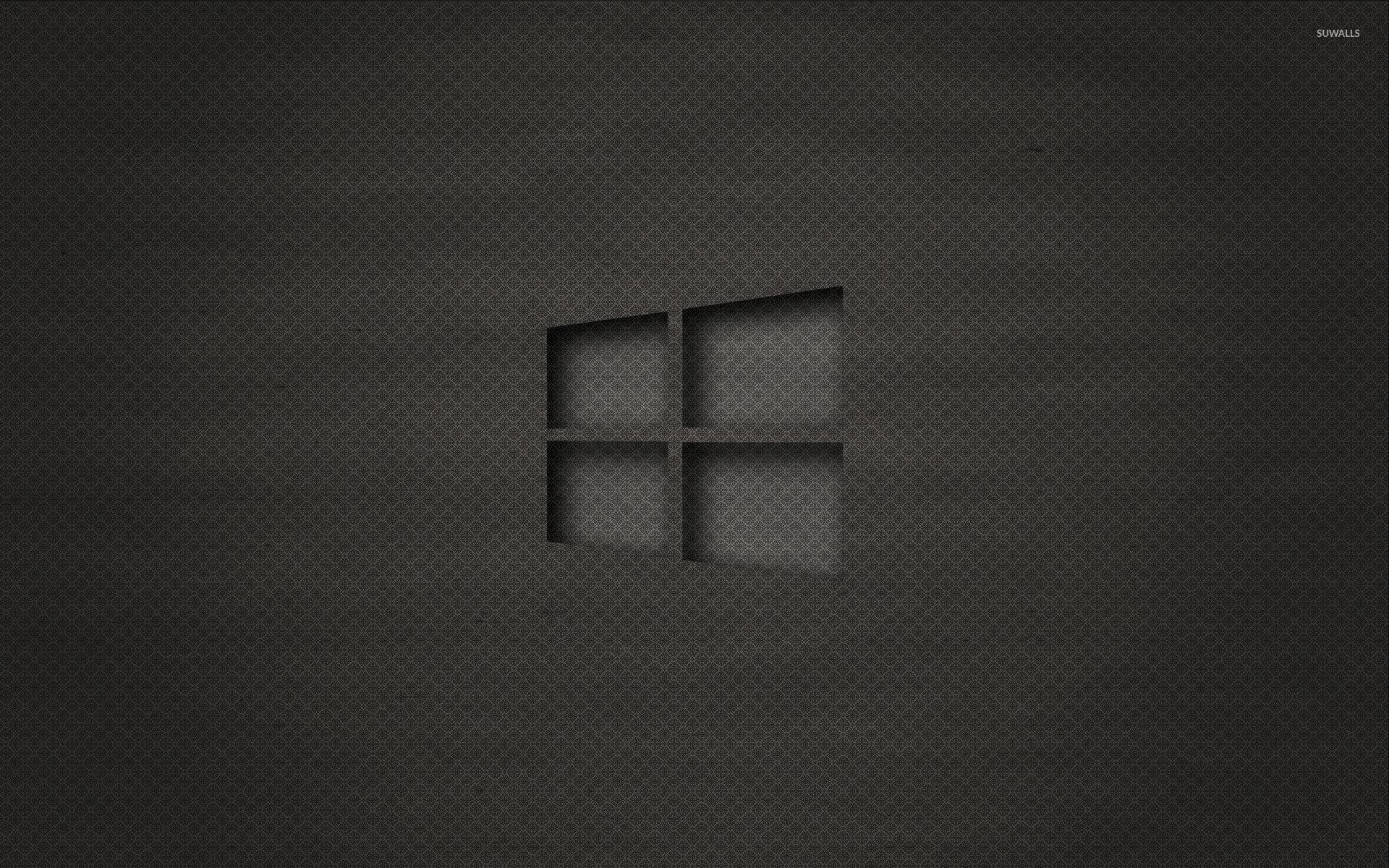 1920x1200 Windows 10 transparent logo on black fabric wallpaper wallpaper