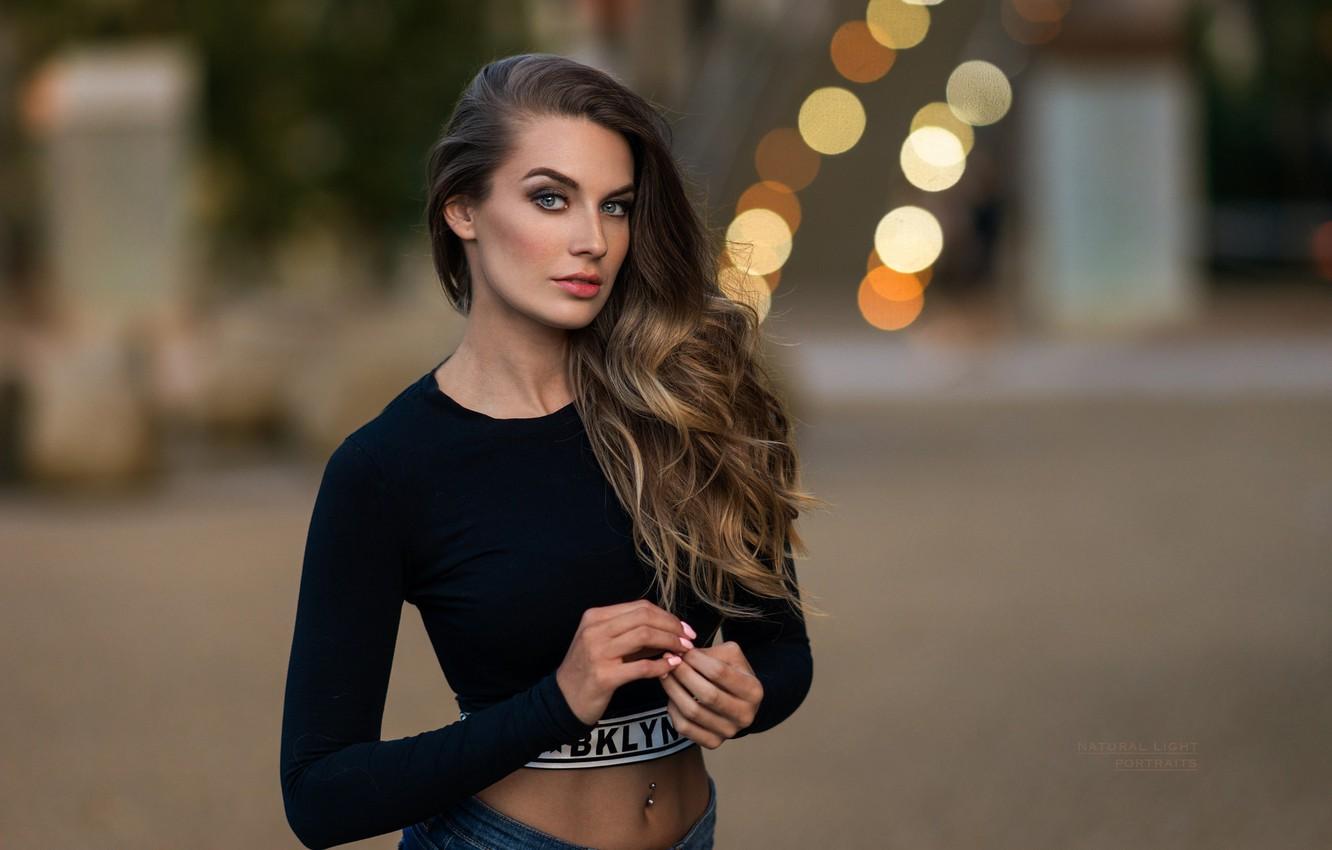 1332x850 Wallpaper Look, Girl, Face, Pose, Background, Girl, Beautiful, Beautiful Girl, Blonde, Black T Shirt, Robert Chrenka, Lucy Shirohova, Lucy Shirohova Image For Desktop, Section девушки