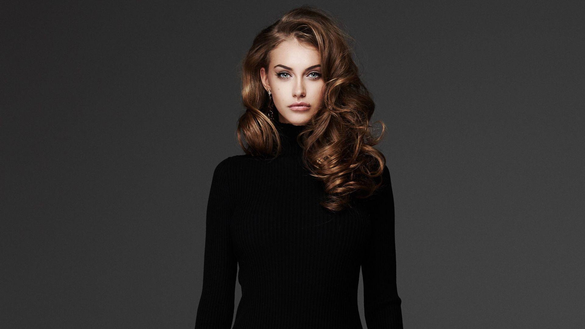 1920x1080 Desktop Wallpaper Yulia Rose, Fashion Model, Black T Shirt, HD Image, Picture, Background, F3066c