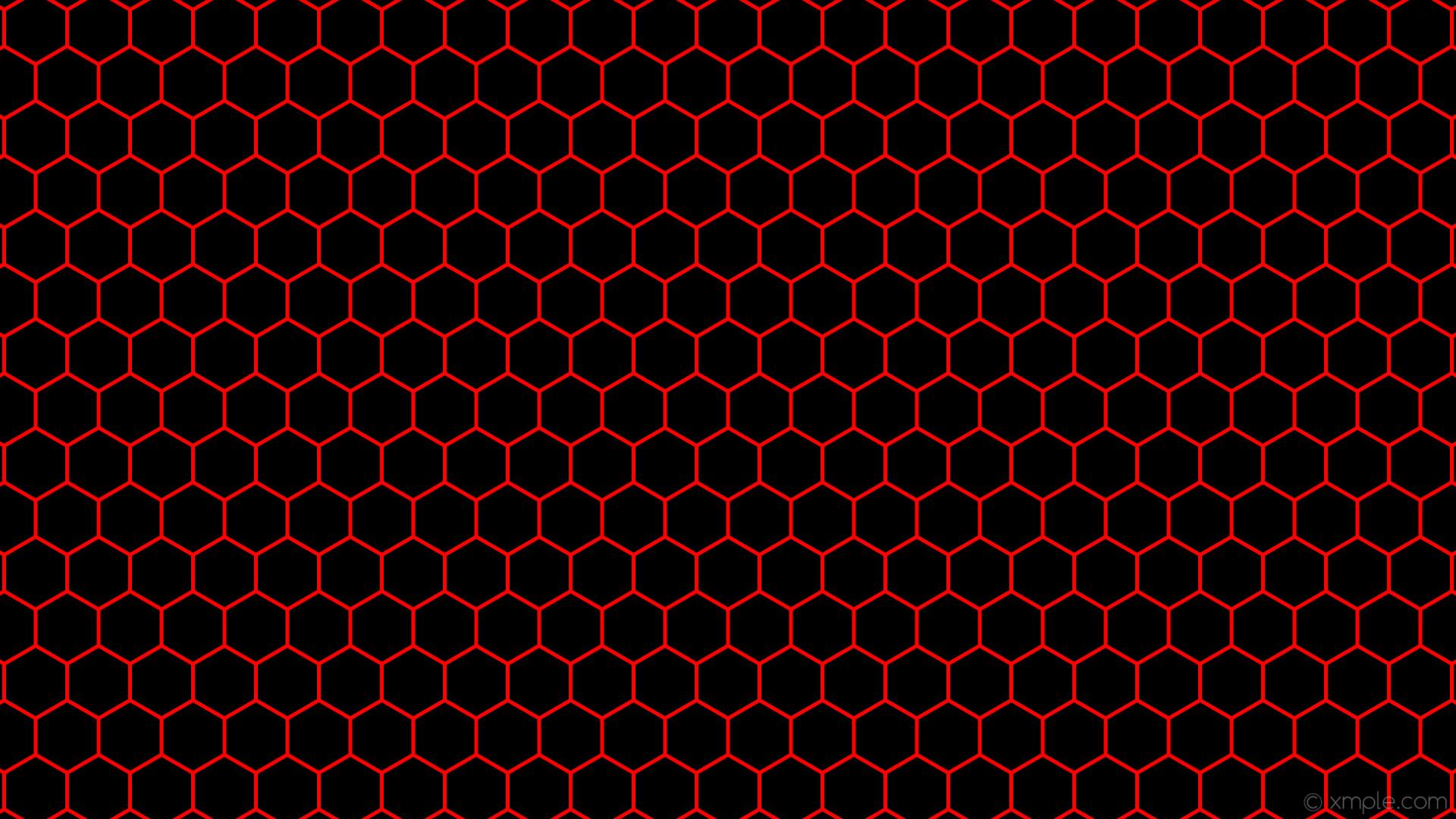 1920x1080 Black And Red Hexagon Wallpaper