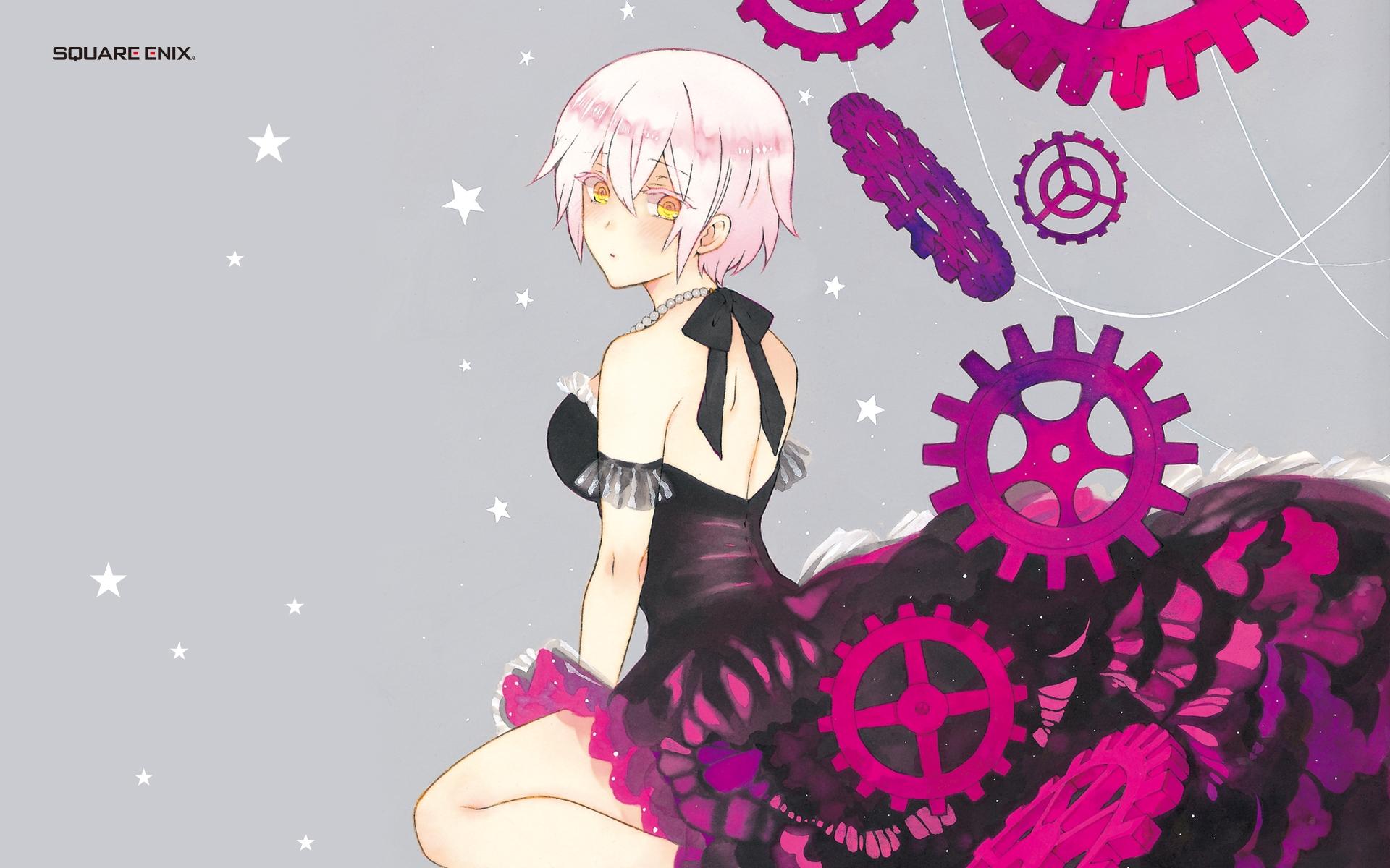 1920x1200 blush breasts dress jeanne (vanitas no carte) mochizuki jun necklace pink hair short hair vanitas no carte yellow eyes. konachan.com.com Anime Wallpaper